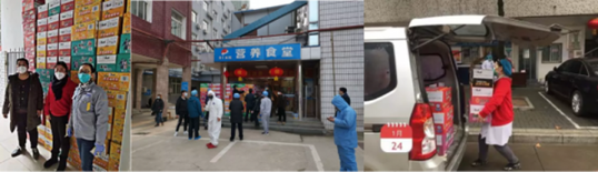 圖片說明：康師傅向武漢市普仁醫(yī)院、武昌醫(yī)院、華潤武鋼總醫(yī)院捐贈物資